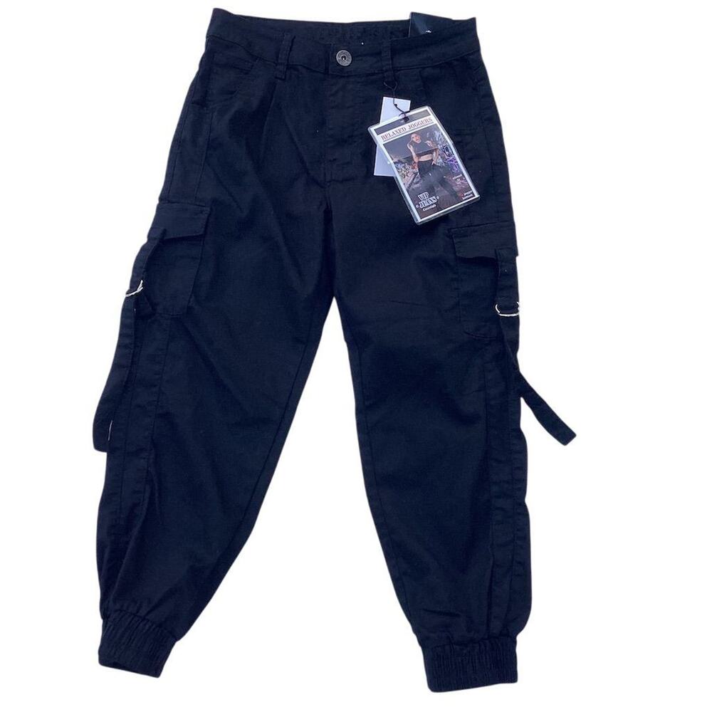 VIP Women's Black High-Waisted Cargo Pants Size 5 Casual
